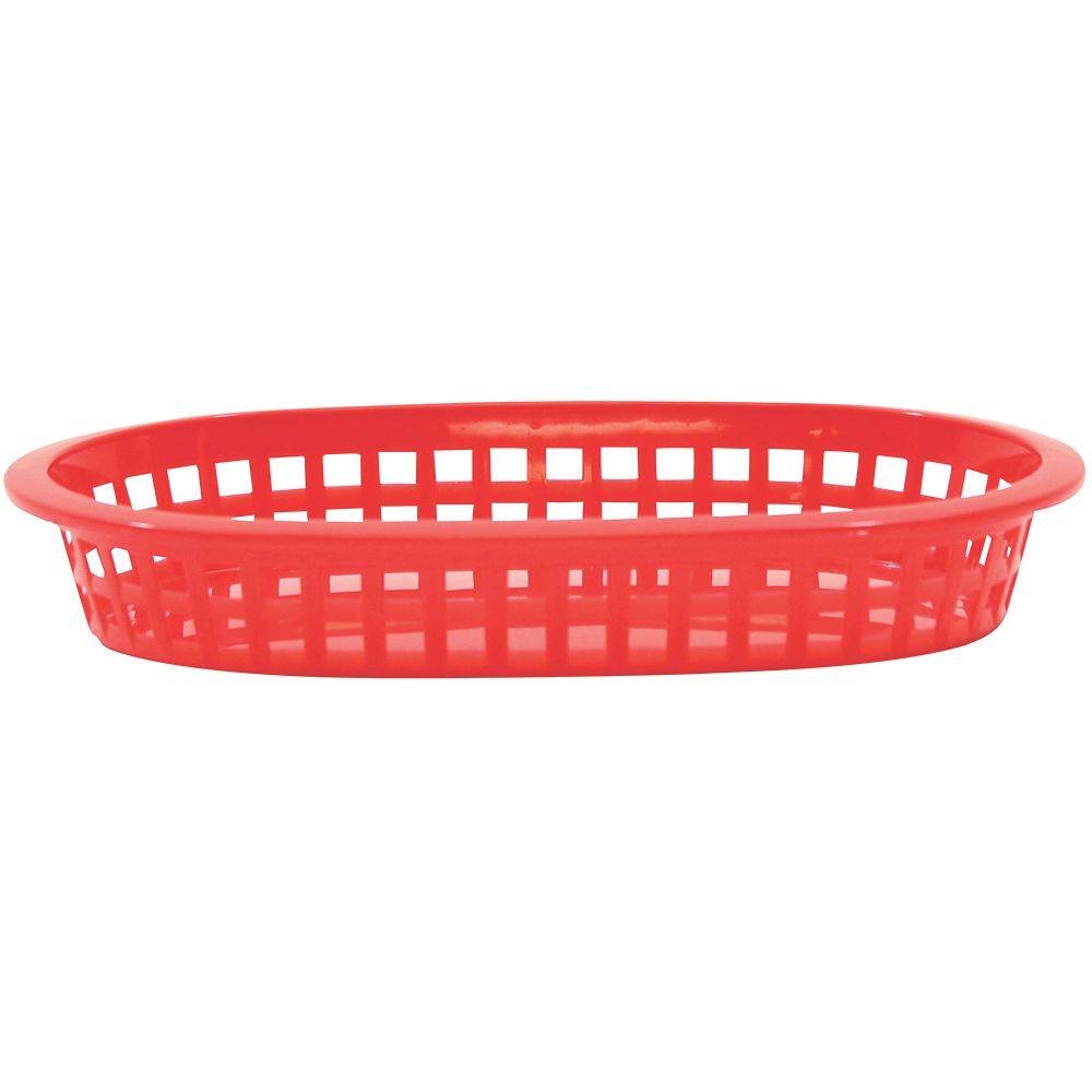 Tablecraft Basket Platter Oval Red 9X6; 36 Each; 1 Per Case - High Mart Wholesale