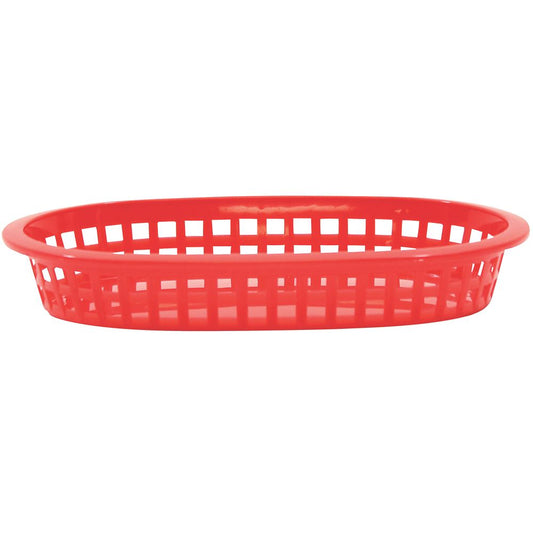 Tablecraft Basket Platter Oval Red 9X6; 36 Each; 1 Per Case - High Mart Wholesale