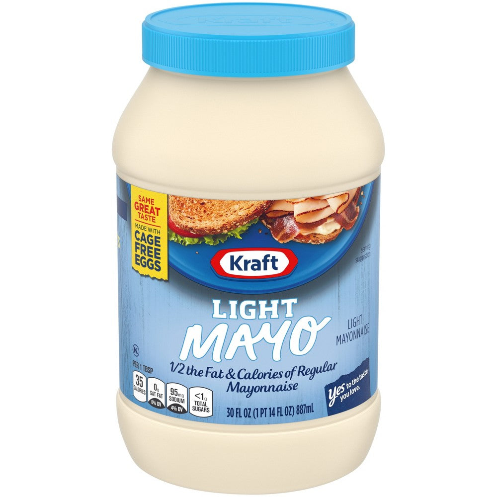 Kraft Light Spoonable Mayonnaise Jar; 30 Fluid Ounce; 12 Per Case