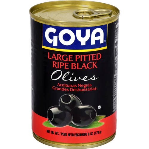 Goya Black Olives Large Ripe Pitted; 6 Ounces; 24 Per Case