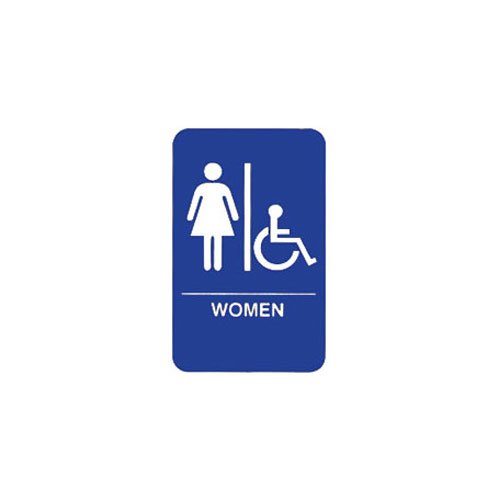 Tablecraft Sign Restroom Accessible 6X9"; 72 Each; 1 Per Case - High Mart Wholesale