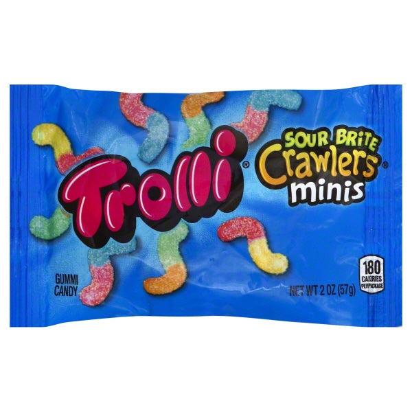 Trolli Sour Brite Crawlers Mini; 2 Ounce; 18 Per Box; 8 Per Case - High Mart Wholesale