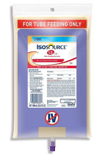 Isosource 1.5 Cal Malnutrition Tube Feeding Tubefed Hi Cal Hi Nitrogen Liquid Formula; 33.8 Fluid Ounce; 6 Per Case - High Mart Wholesale