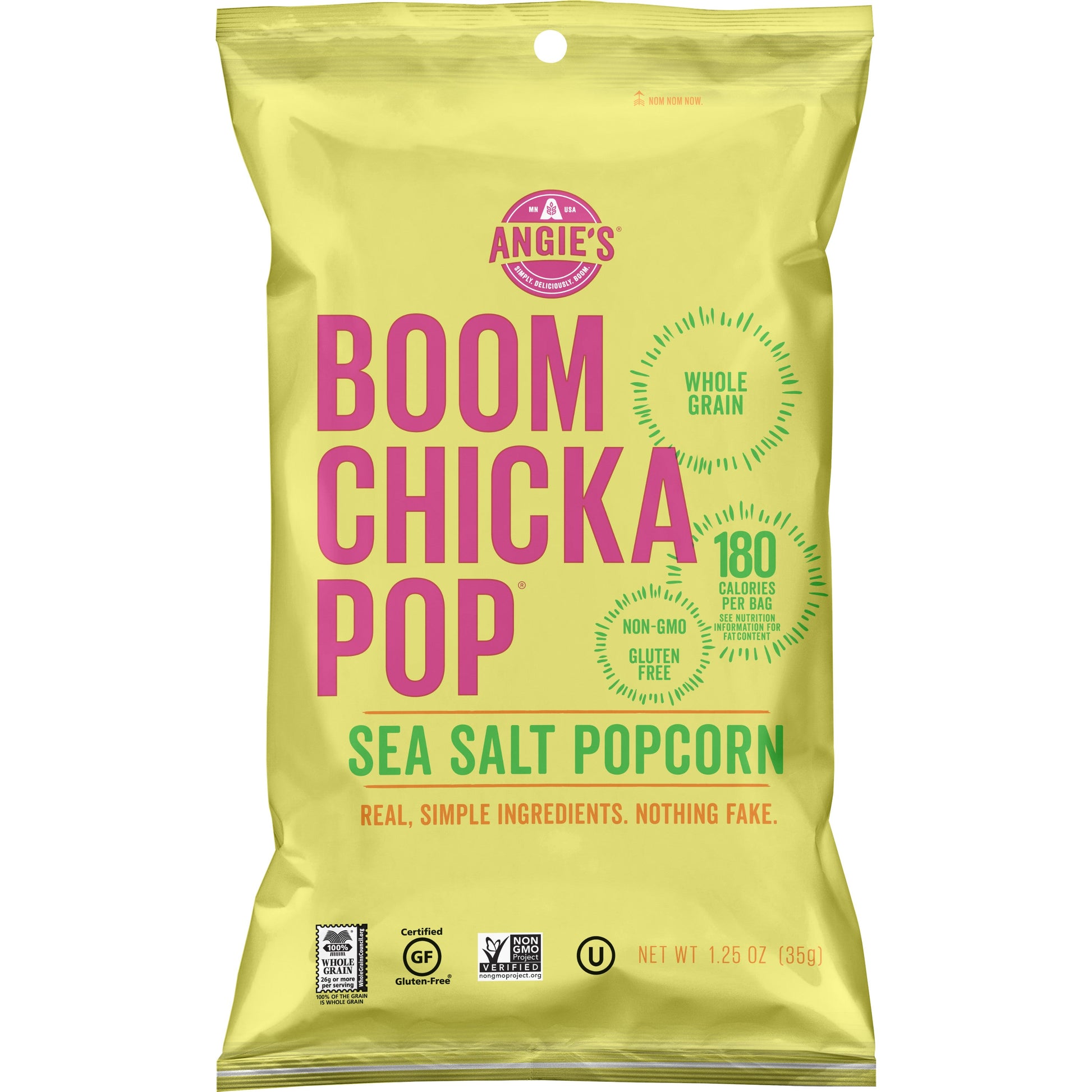 Angie's Boomchickapop Sea Salt Popcorn; Gluten Free; 1.25 Ounce; 6 Per Case - High Mart Wholesale