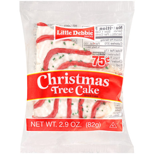Little Debbie Vanilla Christmas Tree Cakes; 3 Ounces; 6 Per Box; 9 Per Case