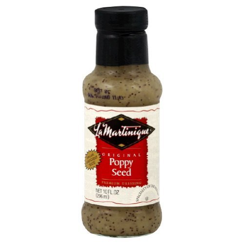 La Martinique Original Poppy Seed Salad Dressing Bottle; 10 Fluid Ounce; 6 Per Case - High Mart Wholesale