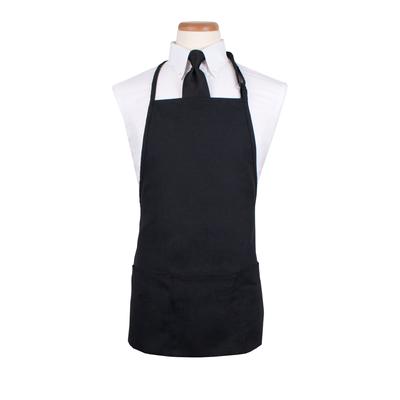 Ritz Bib Apron 26X23 Black; 24 Each; 1 Per Case