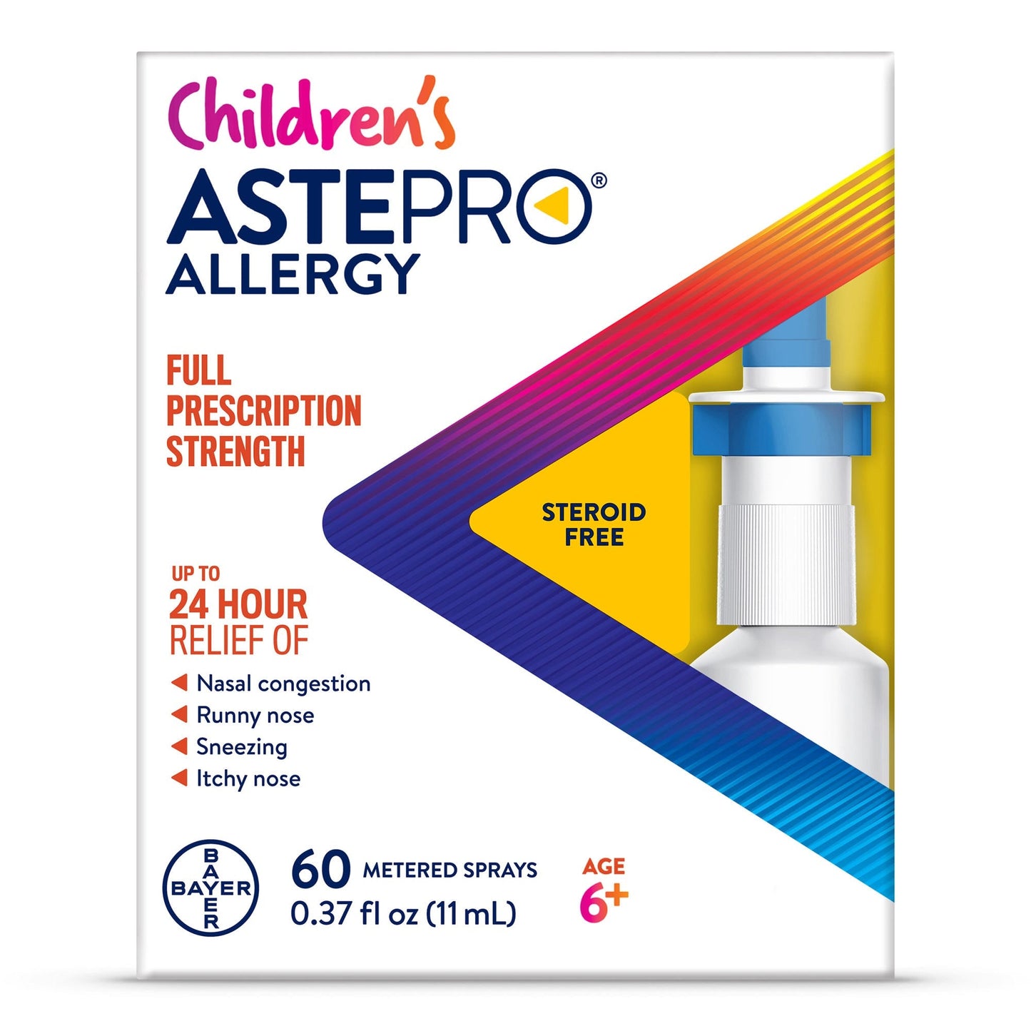 Astepro Peds Single Pack; 0.37 Fluid Ounce; 3 Per Box; 8 Per Case