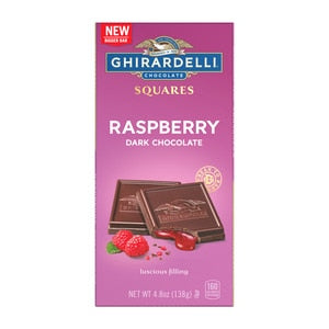 Ghirardelli Dark Chocolate Raspberry Squares Bar; 4.8 Ounces; 10 Per Case - High Mart Wholesale