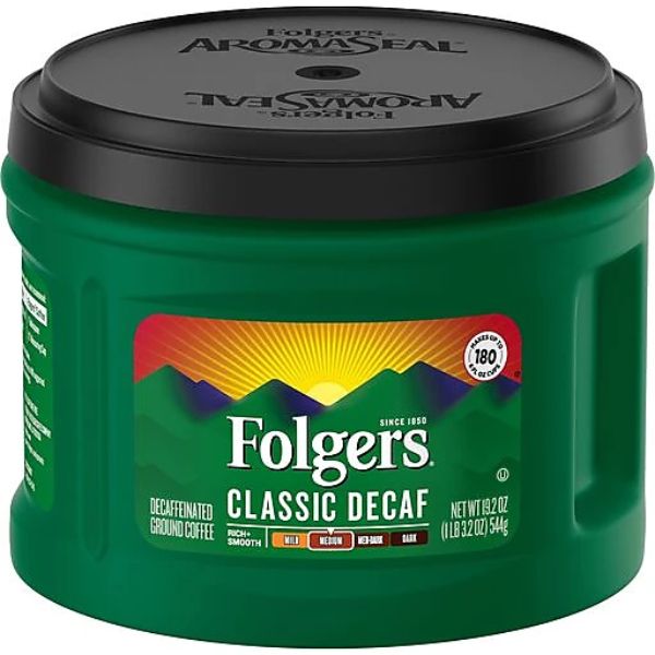 Folgers Decaffeinated Classic Roast; 19.2 Ounces; 6 Per Case