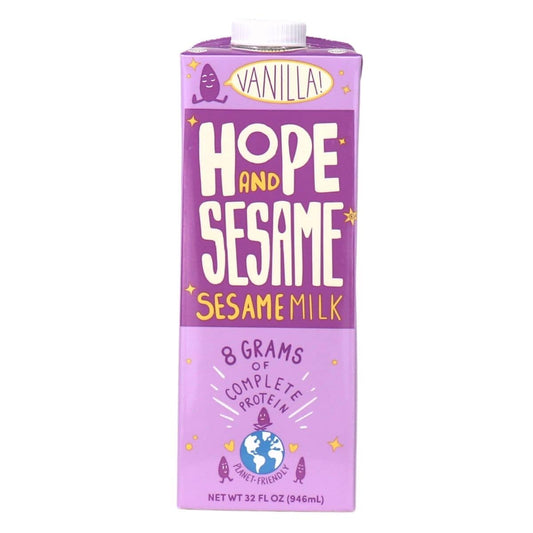 Hope And Sesame Vanilla Sesamemilk Nongmo Case; 32 Fluid Ounce; 6 Per Case - High Mart Wholesale