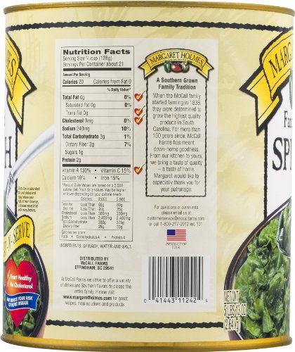 Margaret Holmes Fancy Chopped Spinach; 1 Each; 6 Per Case - High Mart Wholesale