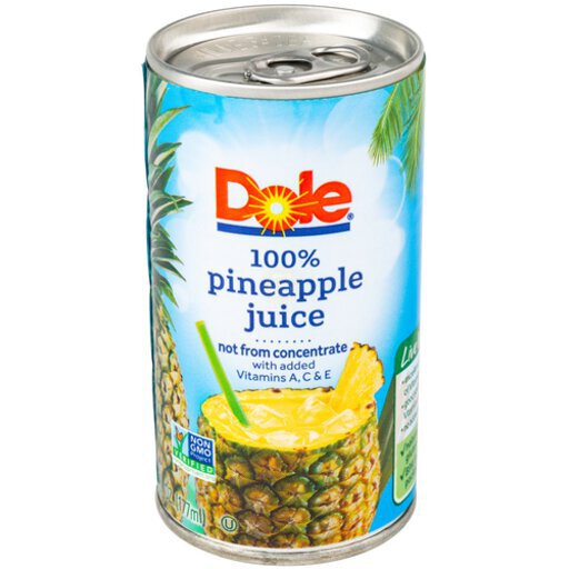 Dole Pineapple Juice; 6 Ounces; 48 Per Case