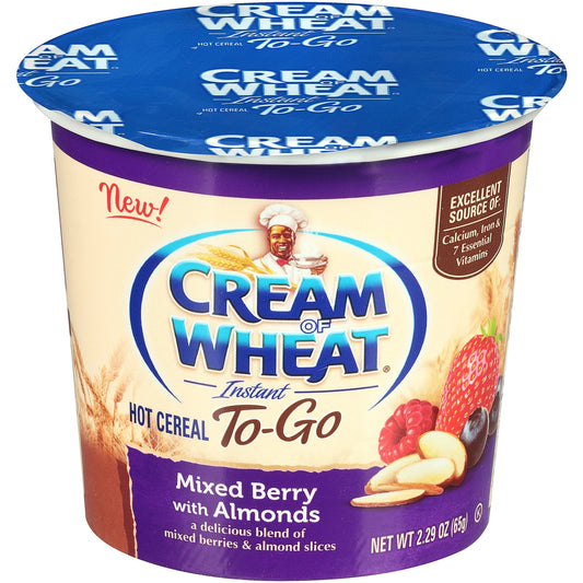 Cream Of Wheat Mixed Berry With Almonds To Go Cup; 2.29 Ounces; 6 Per Case - High Mart Wholesale