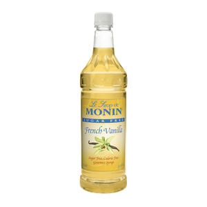 Monin Sugar-Free French Vanilla Syrup; 1 Liter; 4 Per Case - High Mart Wholesale