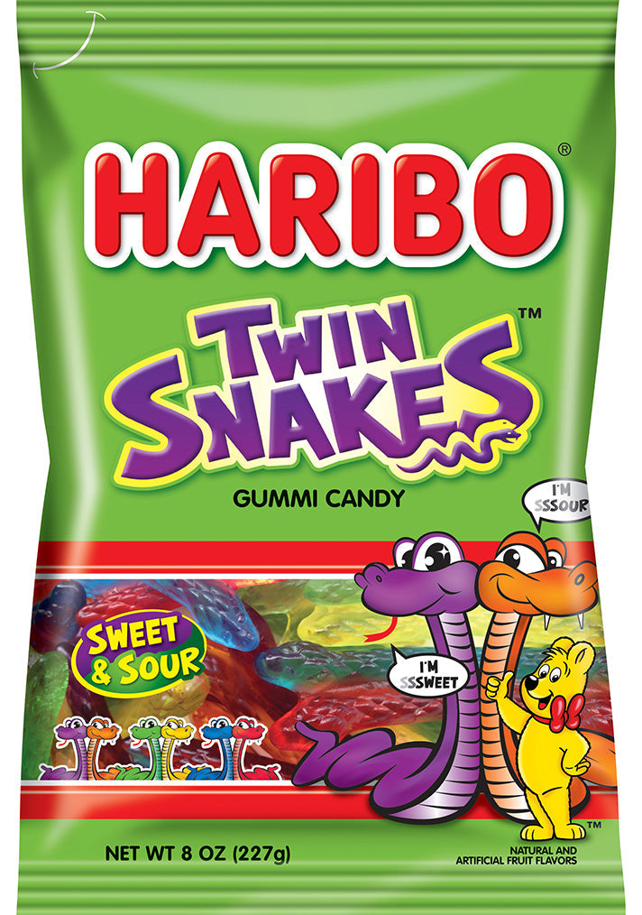 Haribo Twin Snakes; 8 Ounce; 10 Per Case - High Mart Wholesale