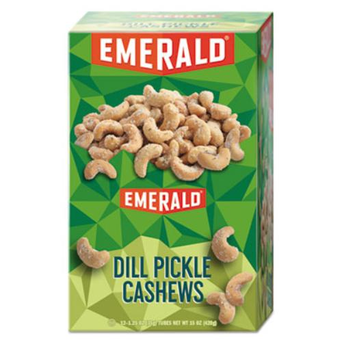 Emerald Dill Pickle Cashews; 1.25 Ounces; 12 Per Box; 3 Per Case