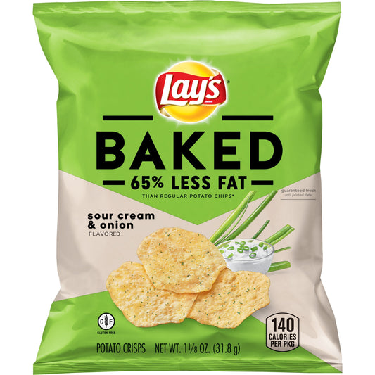 Lay's Sour Cream & Onion  Baked Potato Chips; 1.125 Ounce; 64 Per Case