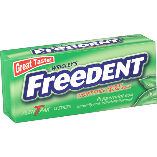 Freedent Gum Peppermint Plenty Packs; 15 Piece; 12 Per Box; 30 Per Case