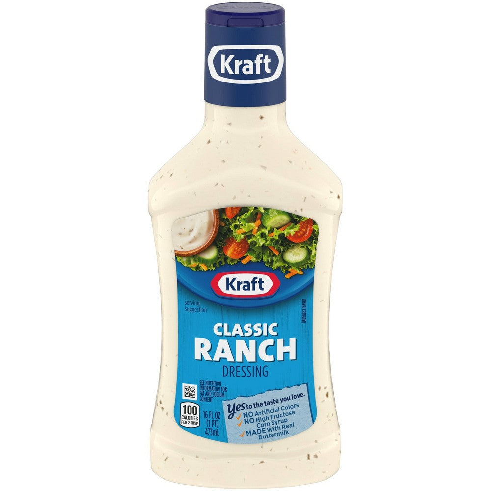 Kraft Ranch Dressing Bottle; 16 Fluid Ounce; 6 Per Case