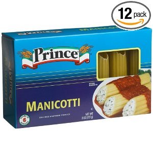 Prince Manicotti Pasta; 8 Ounces; 12 Per Case