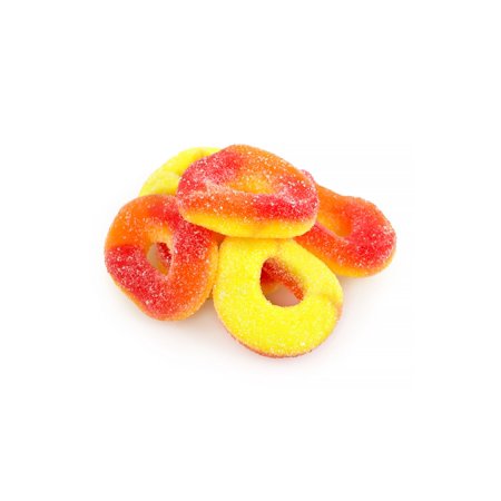 Albanese Gummi Rings Peach; 4.5 Pounds; 4 Per Case - High Mart Wholesale