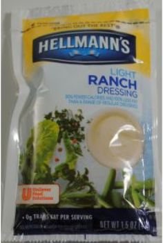 Hellmann's Light Ranch Salad Dressing Single Serve; 1.5 Ounce; 102 Per Case - High Mart Wholesale