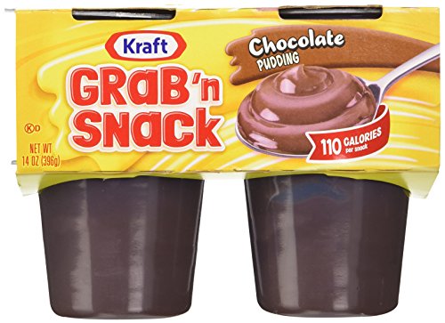 Grab 'N Snack 4 Pack Cup Chocolate Pudding; 14 Ounces; 12 Per Case - High Mart Wholesale