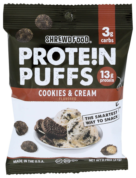Shrewd Food Cookies & Cream  Protein Puff  8 Ct; 0.74 Ounce; 8 Per Case - High Mart Wholesale