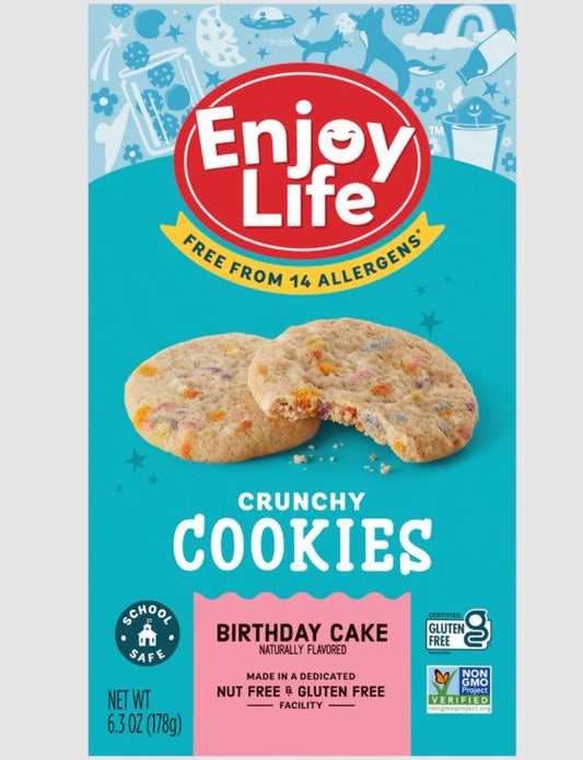 Enjoy Life Crunchy Birthday Cake Cookie; 6.3 Ounces; 6 Per Case - High Mart Wholesale