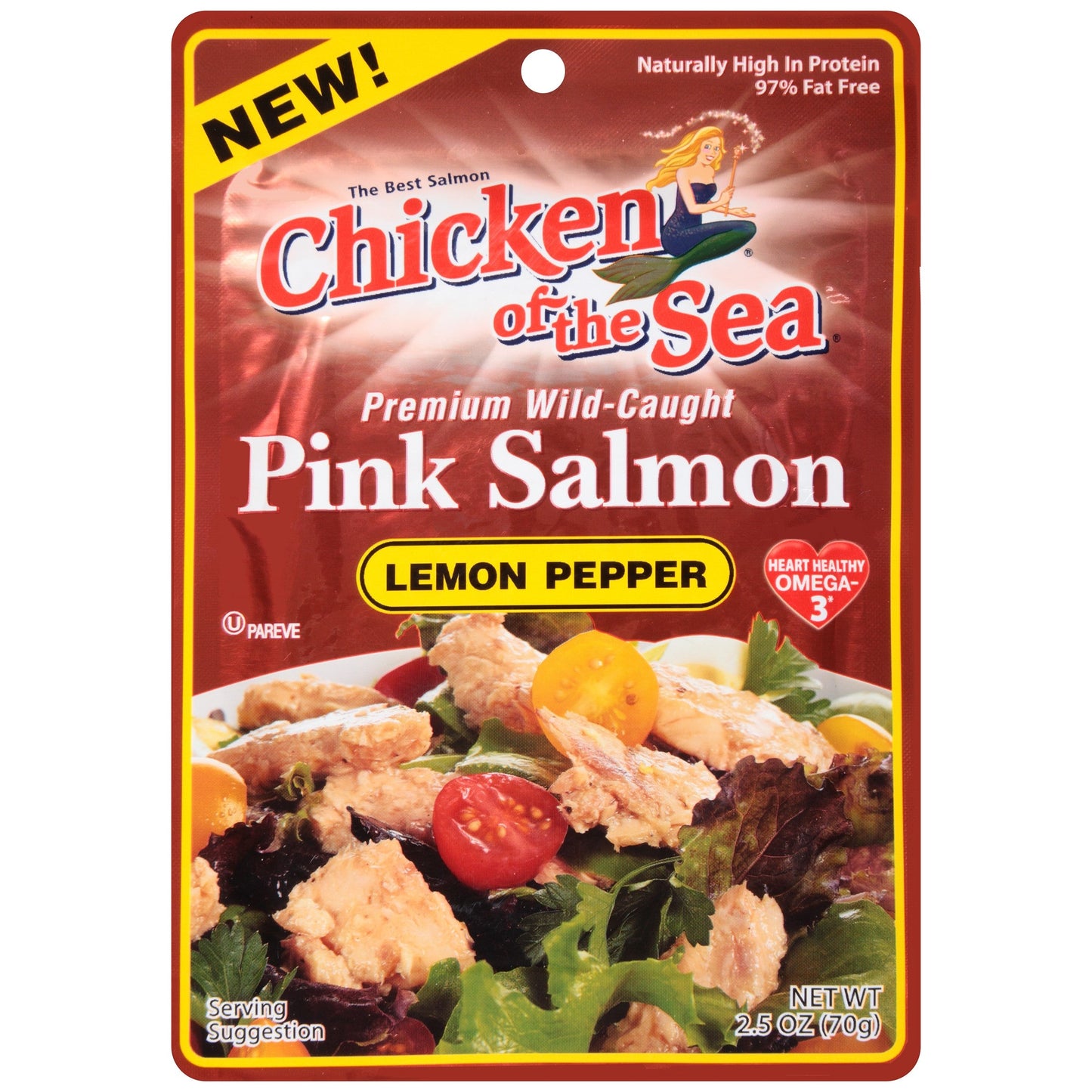 Chicken Of The Sea Skinless/Boneless Pink Salmon In Lemon Pepper Pouch; 2.5 Ounces; 12 Per Case - High Mart Wholesale