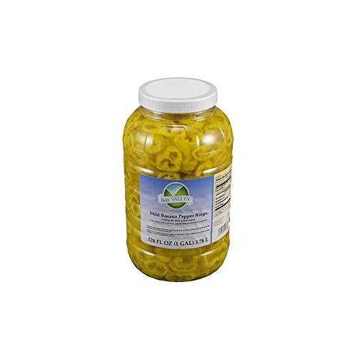 Bay Valley Mild Banana Pepper Rings; 1 Gallon; 4 Per Case - High Mart Wholesale