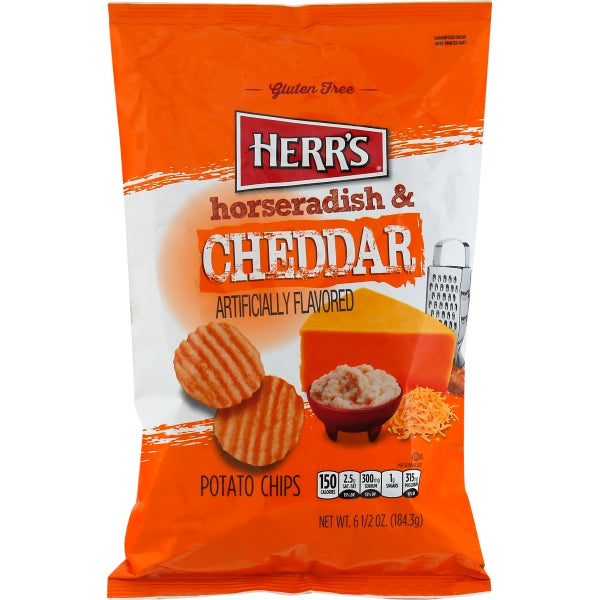 Herr Foods Inc Cheddar Horseradish Chips; 6 Ounces; 12 Per Case - High Mart Wholesale
