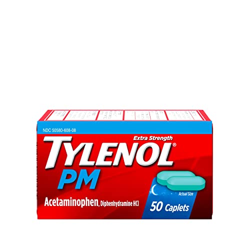 Tylenol Extra Strength Pm Caplet; 50 Count; 3 Per Box; 24 Per Case