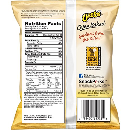 Cheetos Baked Crunchy Cheese Flavored Snack; 0.875 Ounce; 104 Per Case