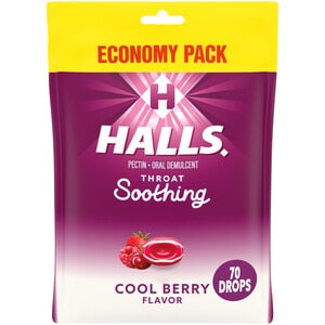 Halls Cool Berry Cough Drops; 70 Count; 12 Per Case - High Mart Wholesale