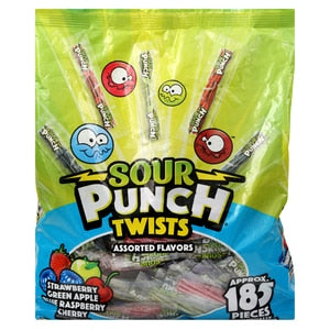Sour Punch Twists Iw Case/Bag; 24.5 Ounce; 6 Per Case - High Mart Wholesale