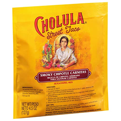 Cholula Street Taco Smoky Chipotle Carnitas Seasoning Packet; 4.5 Ounce; 6 Per Case - High Mart Wholesale