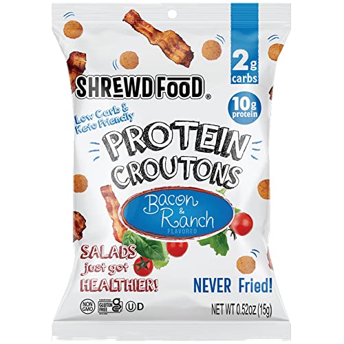 Shrewd Food Bacon Ranch Protein Crouton Bulk; 0.52 Ounce; 40 Per Case - High Mart Wholesale