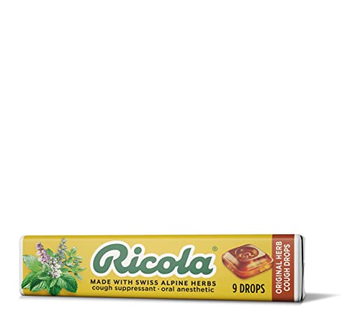 Ricola Original Herb Stick Lozenges; 9 Count; 20 Per Box; 12 Per Case