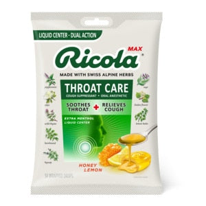 Ricola Max Honey Lemon Throat Care; 34 Count; 6 Per Box; 6 Per Case