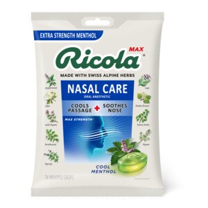 Ricola Max Cool Menthol Nasal Care; 34 Count; 6 Per Box; 6 Per Case