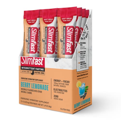 Slimfast Intermittent Fasting Hydration Stick Pack: Berry Lemonade; 0.22 Pound; 6 Per Case