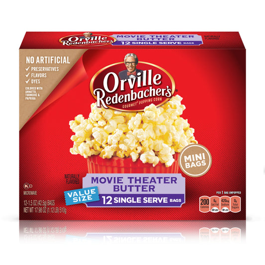 Orville Redenbachers Movie Theater Butter Popcorn; 17.99 Ounces; 6 Per Case
