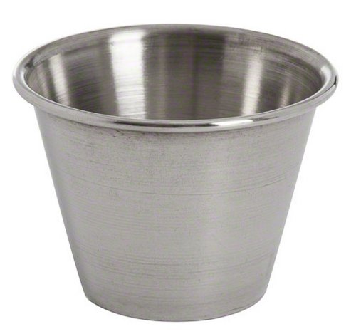 American Metalcraft 2.5 Ounce Capacity Polished Stainless Steel Sauce Bowl; 12 Count - High Mart Wholesale