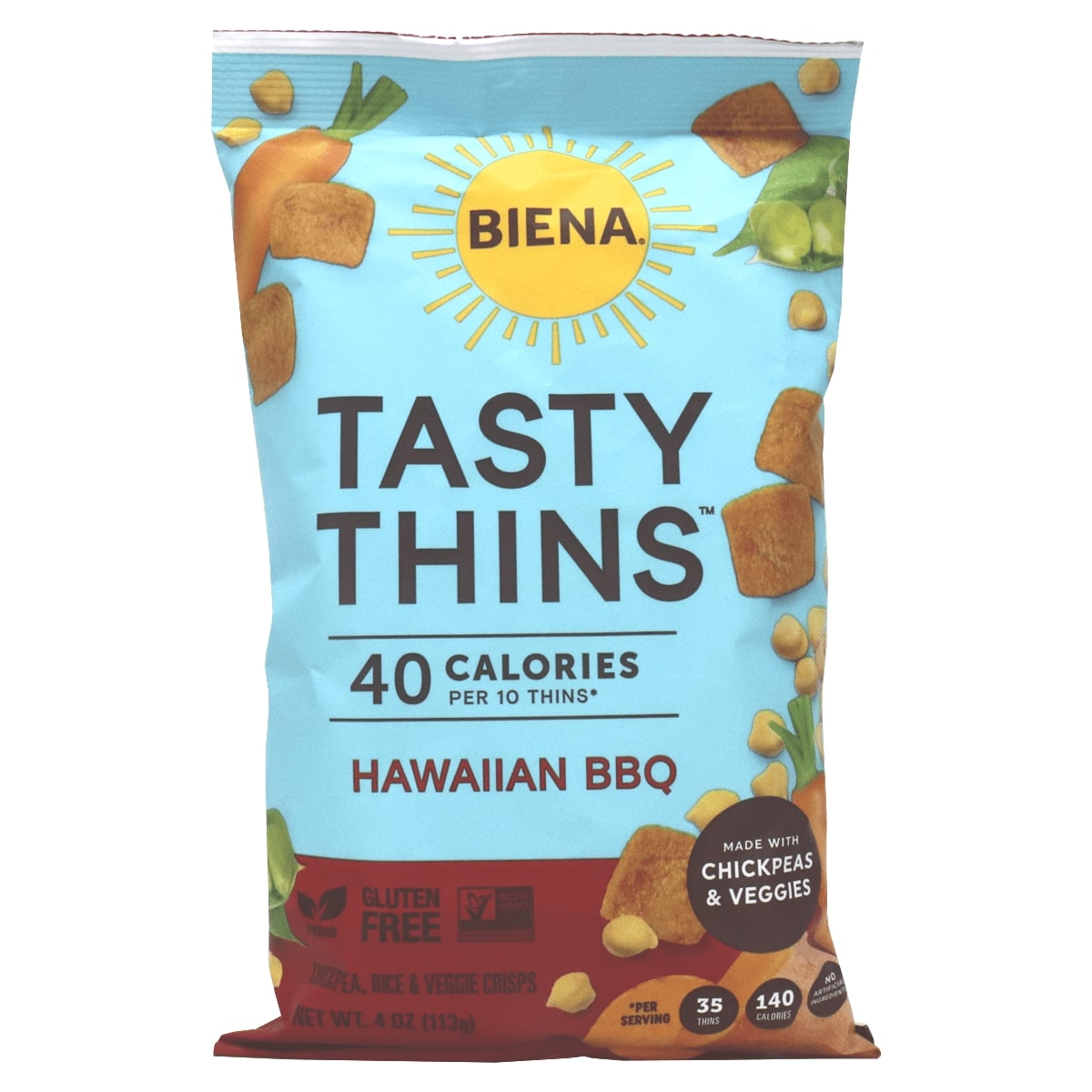 Biena Snacks Hawaiian Bbq Tasty Thins 4Oz; 4 Ounce; 12 Per Case - High Mart Wholesale