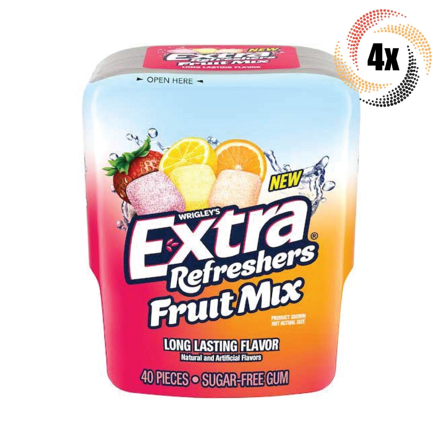 Extra Refreshers Fruit Mix; 40 Piece; 4 Per Box; 6 Per Case