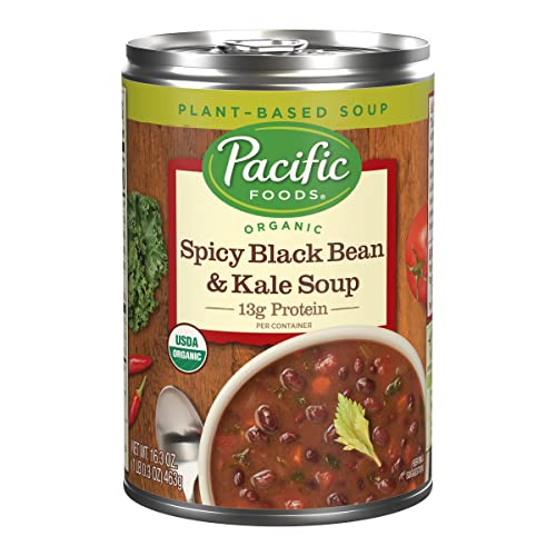 Pacific Foods Organic Spicy Black Bean And Kale Soup; Vegan Soup; (Case Of 12); 16.3 Ounce; 12 Per Case - High Mart Wholesale