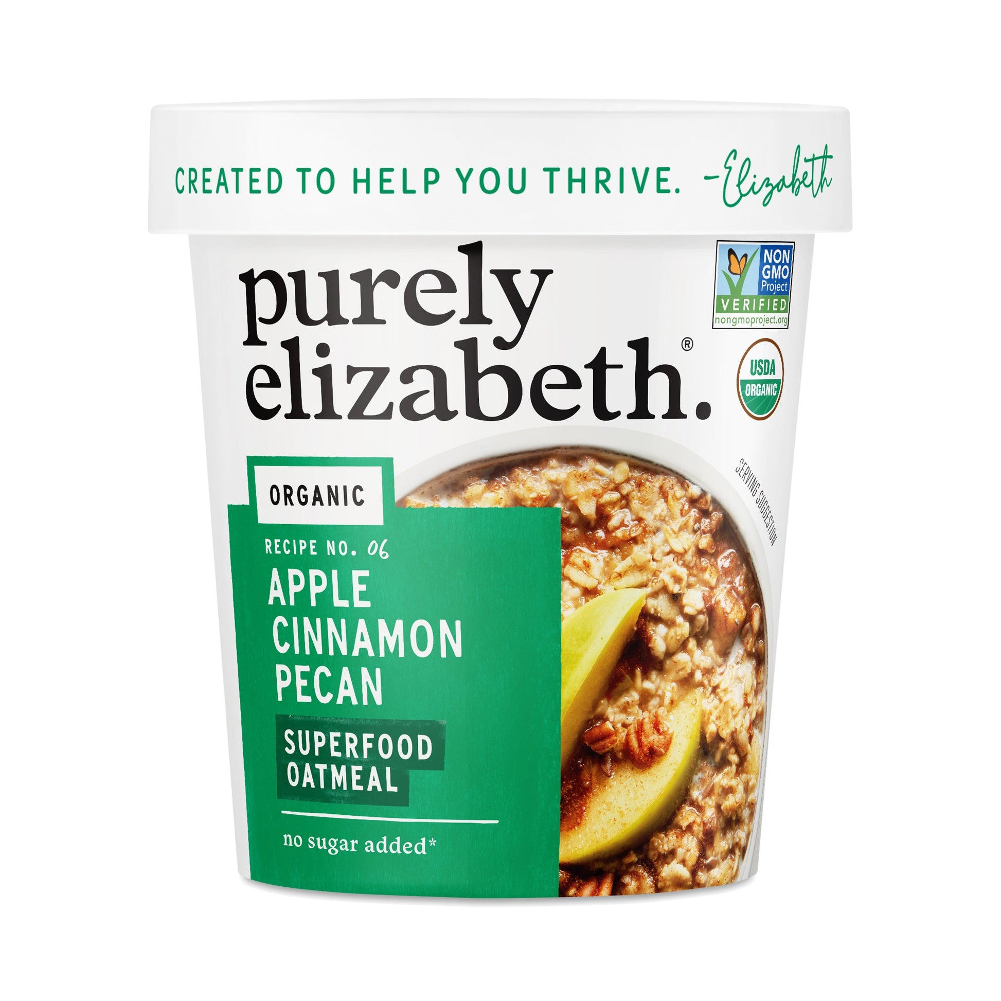 Purely Elizabeth Apple Cinnamon Superfood Oatmeal Cup; 2 Ounces; 12 Per Case - High Mart Wholesale
