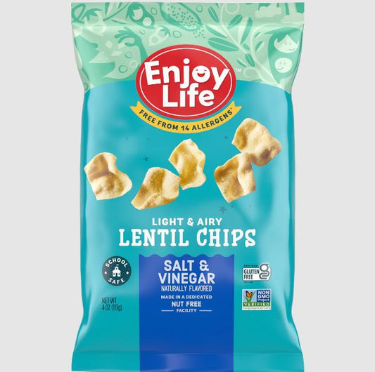 Enjoy Life Salt & Vinegar Lentils Chips; 4 Ounces; 12 Per Case - High Mart Wholesale
